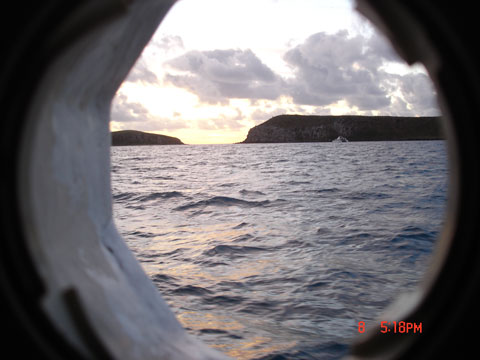 Vista desde a Suite do Catamarã Sanuk