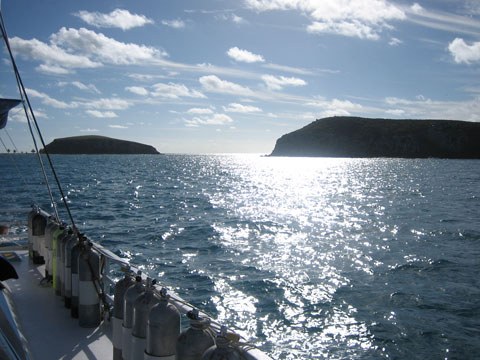 Vista desde o Catamarã Sanuk