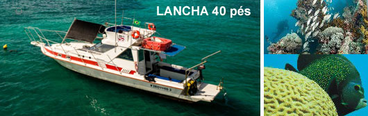 Operadora mergulho em Abrolhos, BA - Lancha 